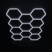 11 x Шестоъгълни панели, LED осветление "Пчелна пита" за дома, гаража и работилницата – DUa655